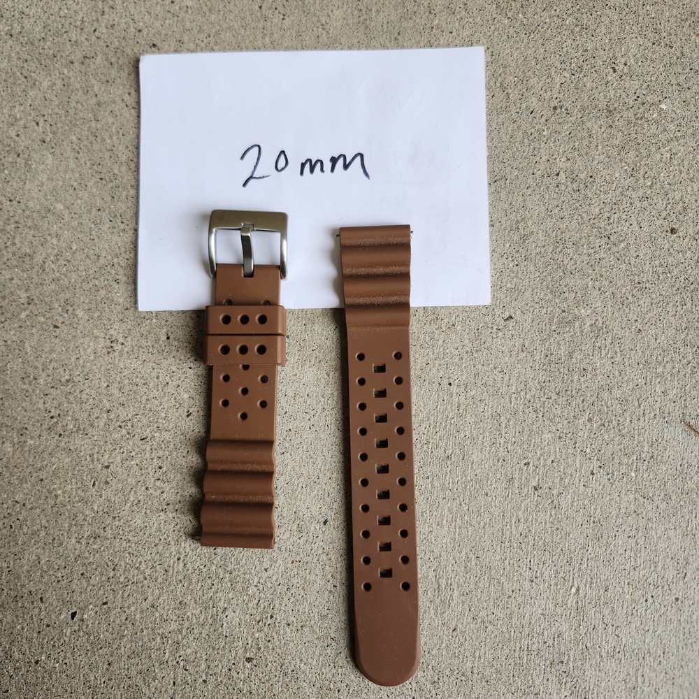 Brown Silicone Watch Strap